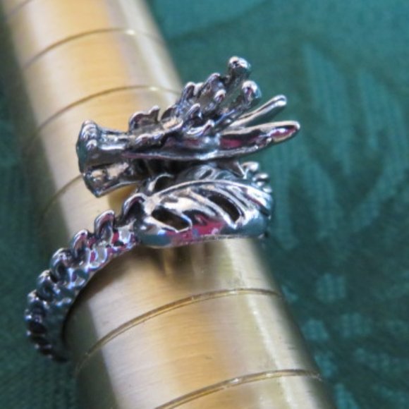NWOT DRAGON RING Titanium Steel Size 8 (K212) - Picture 1 of 5